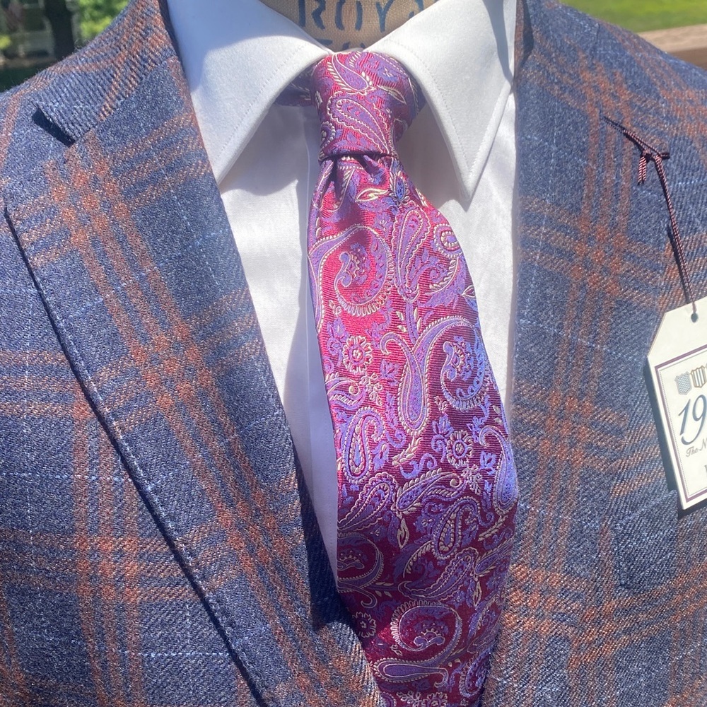 Jos. A. Bank Navy and Brown Plaid Sport Coat - Picture 7 of 7